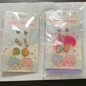 2 sets Little Twin Stars earrings